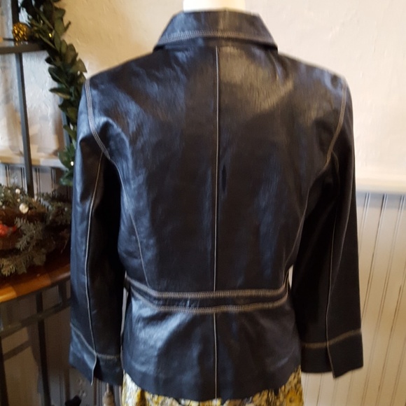 💕bagatelle* Leather Coat - Picture 2 of 7